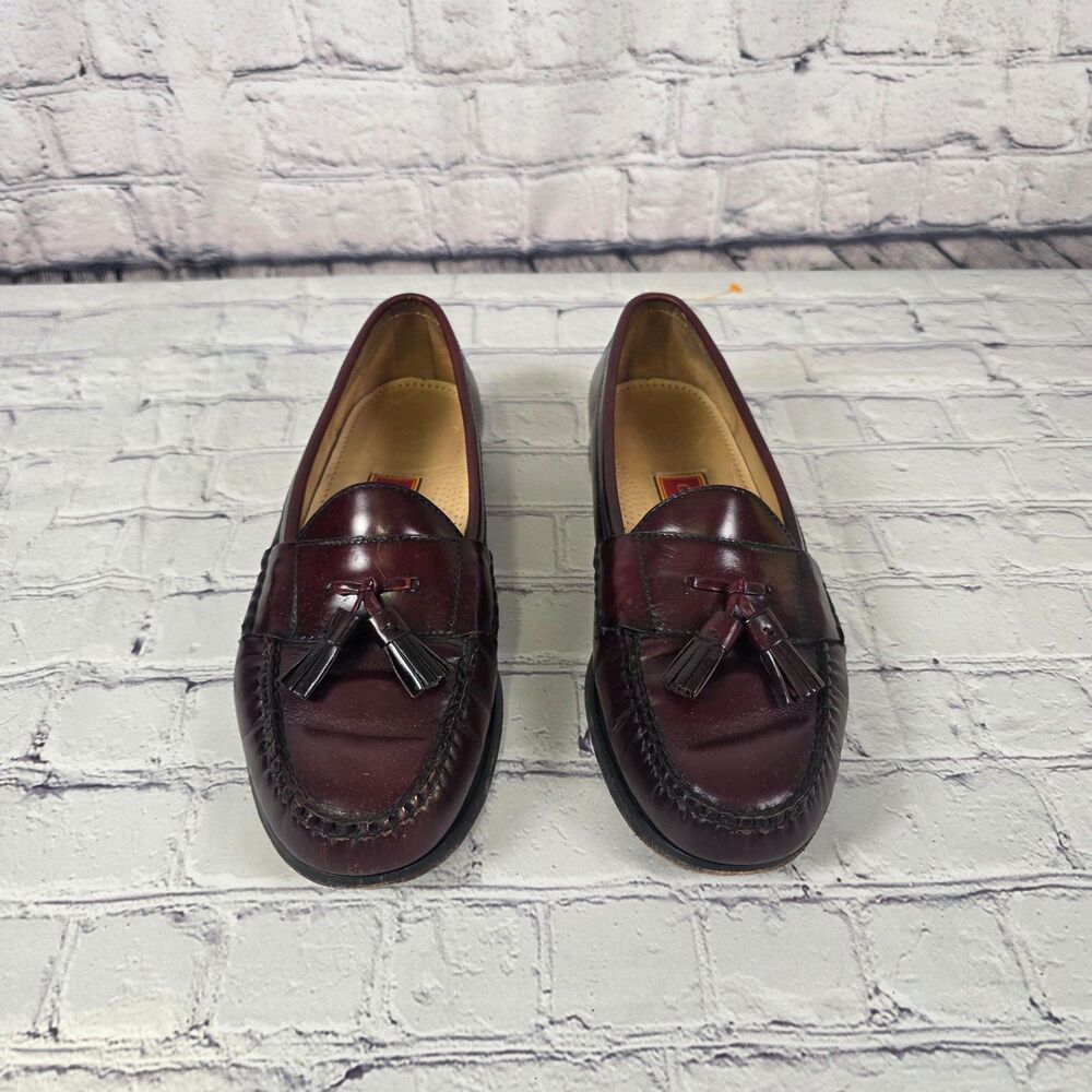 Cole Haan Burgundy Leather Tassel Loafers Men's Size 10 D